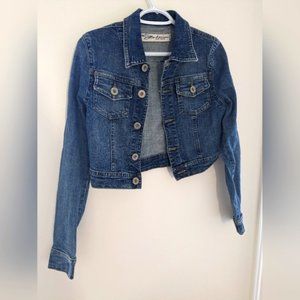 Vintage Blue Denim Cropped Jacket Size XS